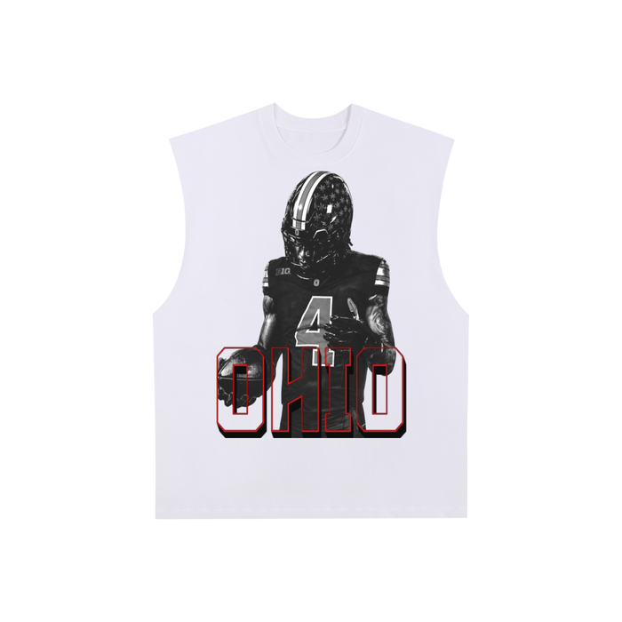 Ohio Raw Edge Cotton Tank Top