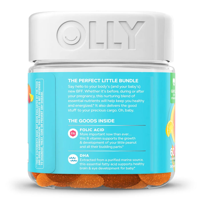 OLLY Prenatal Multivitamin Gummy with Folic Acid and DHA, 60 ct - 85815800504 - LL Medico