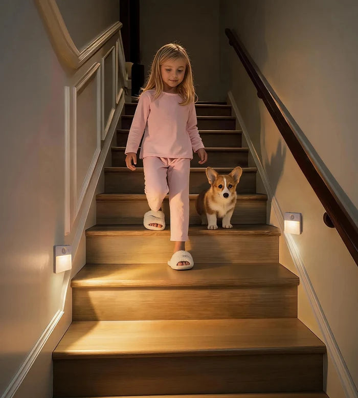 Pack x 2 Veilleuses Intérieures CUBA LED à Détection de Mouvement - Lumihome