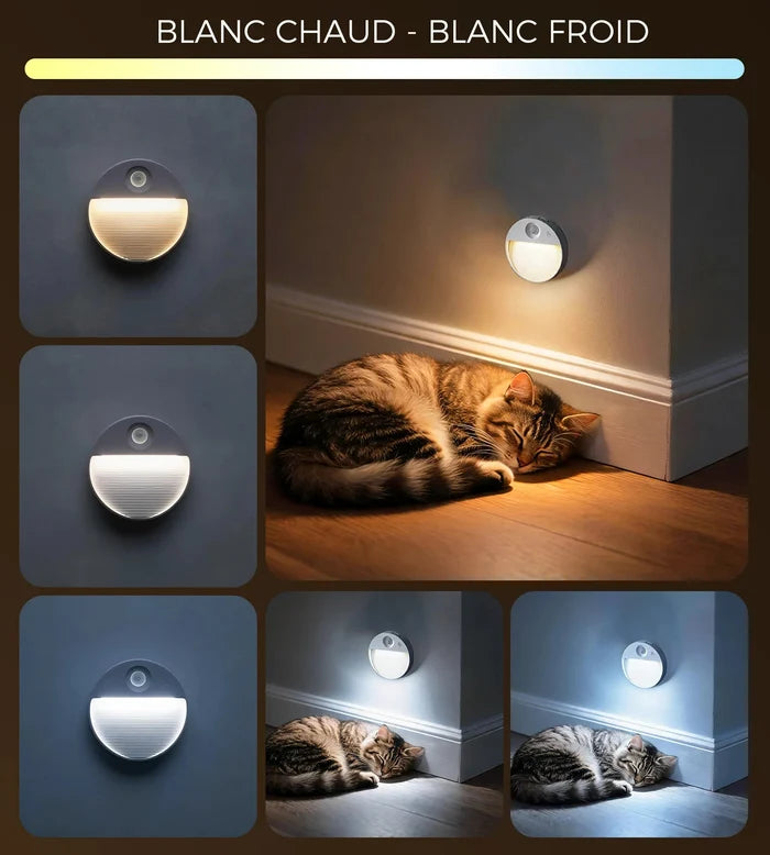 Pack x 2 Veilleuses Intérieures NEO LED à Détection de Mouvement - Lumihome