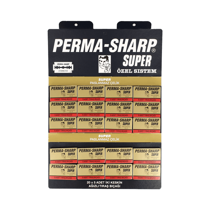 Perma-Sharp Super Double Edge Razor Blades (100 Blades)