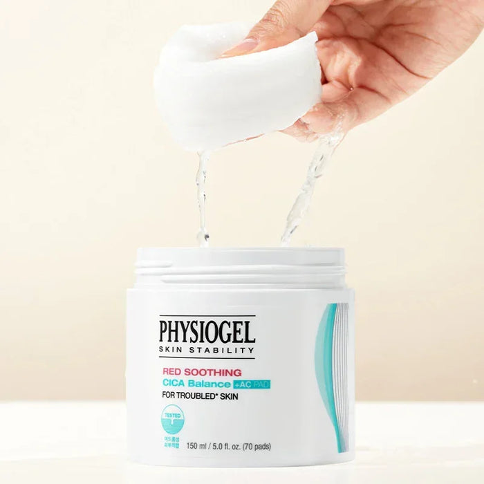 [PHYSIOGEL] Red Soothing Cica Balance AC Pad 150ml 70EA - Ballagrio