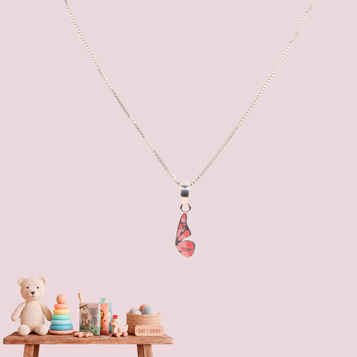 Pretty Pink Butterfly Necklace