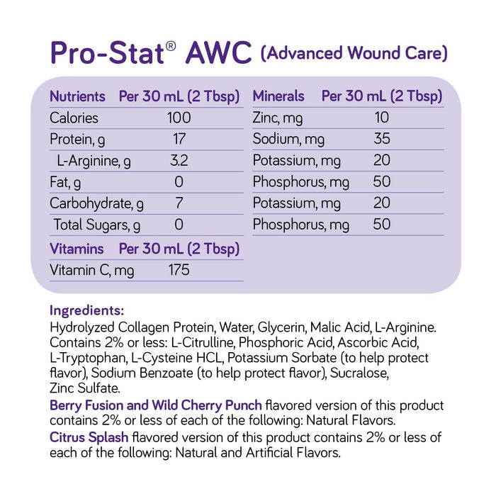 Pro-Stat Advanced Wound Care Liquid Protein Supplement, Wild Cherry Punch, 30 oz - 78382-Single - LL Medico