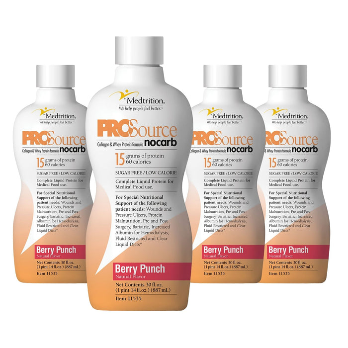 ProSource NoCarb Oral Supplement, Berry Punch Flavor, 30 oz Bottle - 11535-Case - LL Medico