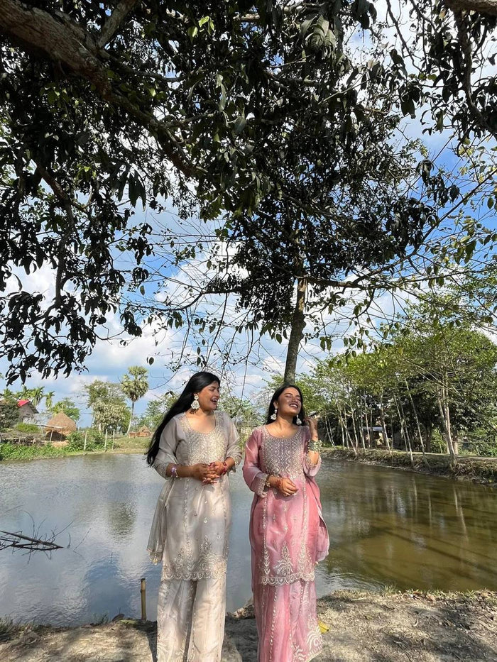 Radiant Duo in Ethnic Splendor