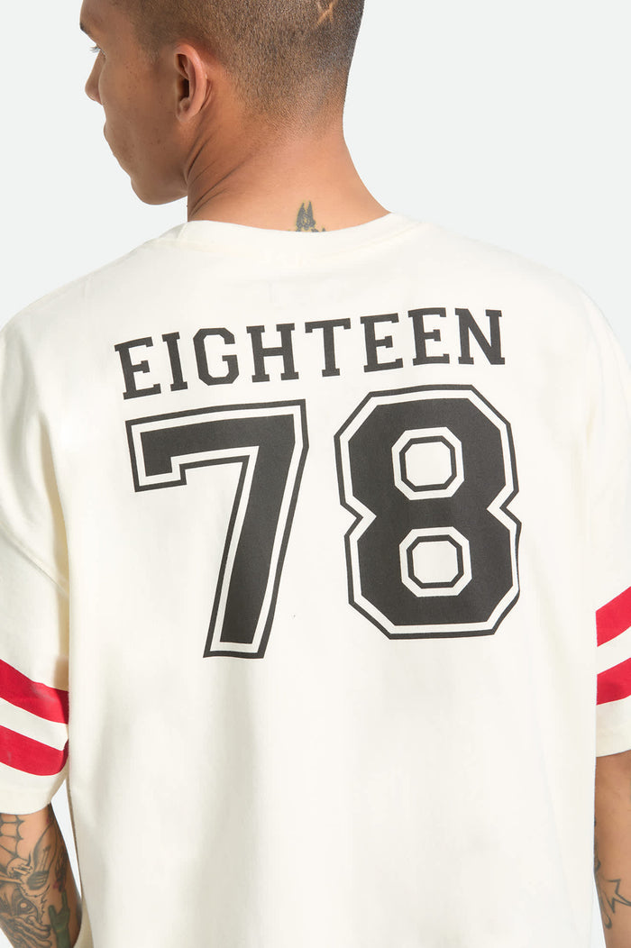 Men's Rainier 1878 Short Sleeve Oversized T-Shirt in the color Natural - Additional Fit image