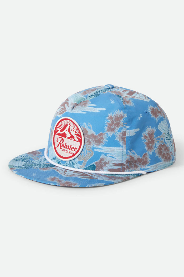 Unisex Rainier X Brixton Snapback in the color Blue Sky - Front Product View