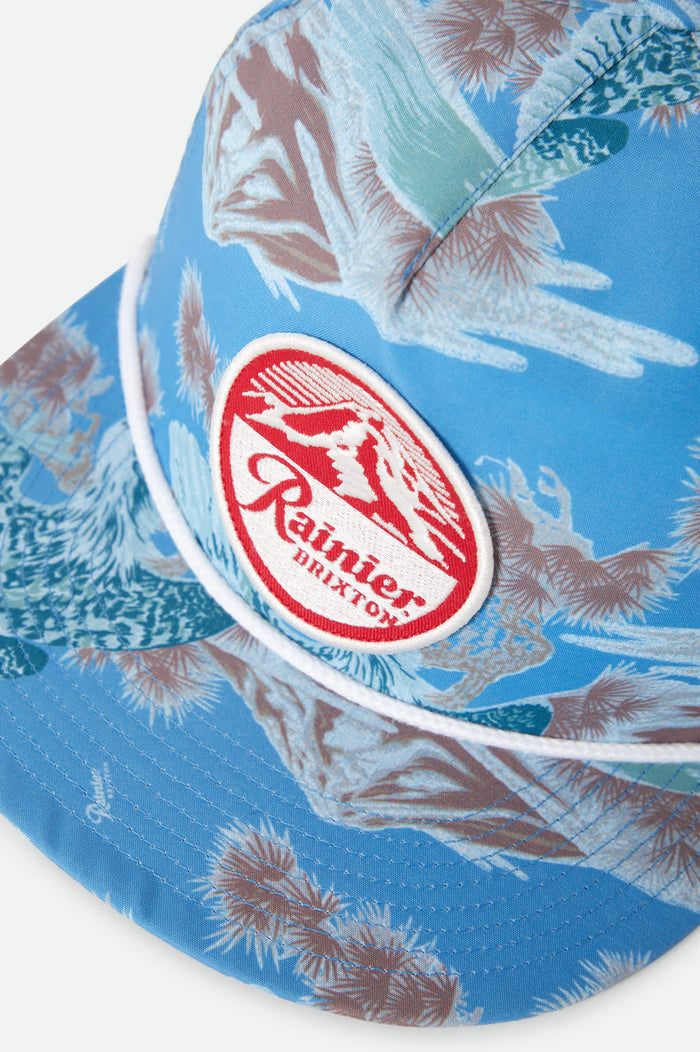 Unisex Rainier X Brixton Snapback in the color Blue Sky - Additional Laydown image