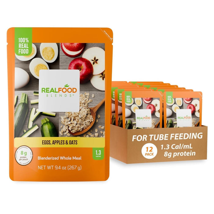 Real Food Blends Tube Feeding Formula, Eggs, Apples & Oats, 9.4 oz - 176989-Single - LL Medico