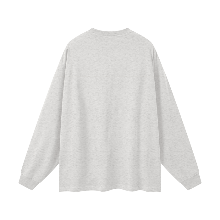Red Paisley Logo Oversized Unisex Long Sleeve T-Shirt - Memento Mori Clothing