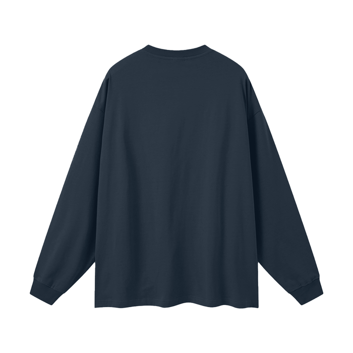 Red Paisley Logo Oversized Unisex Long Sleeve T-Shirt - Memento Mori Clothing