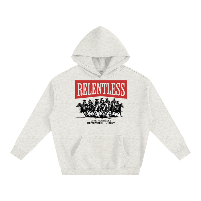 RELENTLESS Fleeced Hoodie - Memento Mori Clothing