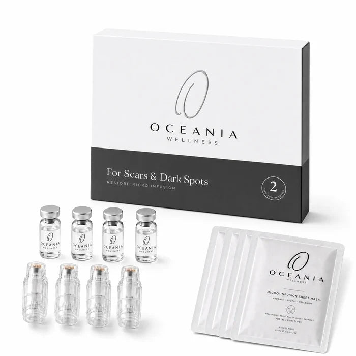 Scars & Dark Spots 2 month contents - 4 ampoules, 4 applicators, 4 sheet masks