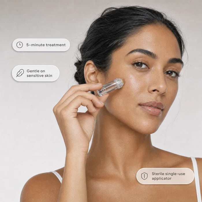 Gentle 5 minute treatment, safe for deeper skin tones