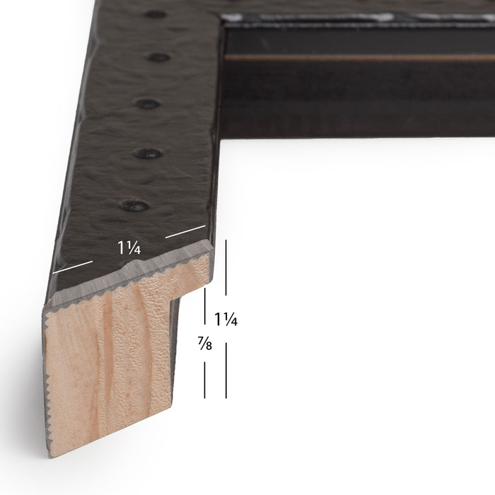 Rivet 1.25", Asphalt Black Picture Frame