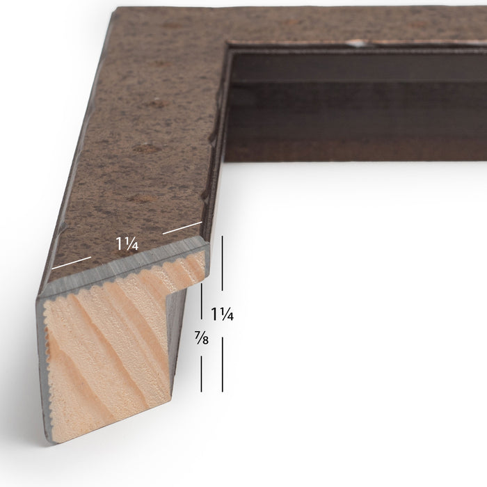 Rivet 1.25", Pitted Steel Picture Frame