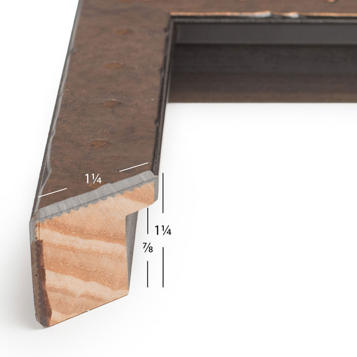 Rivet 1.25", Tarnished Gold Picture Frame