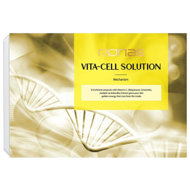 Ronas VITA Cell Solution Anti Aging Serum For Face Neck 10 Vials x 5Ml