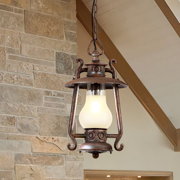 Rosalie Black 1 - Lanterne suspendue d'extérieur réglable de 20,5 cm de hauteur
