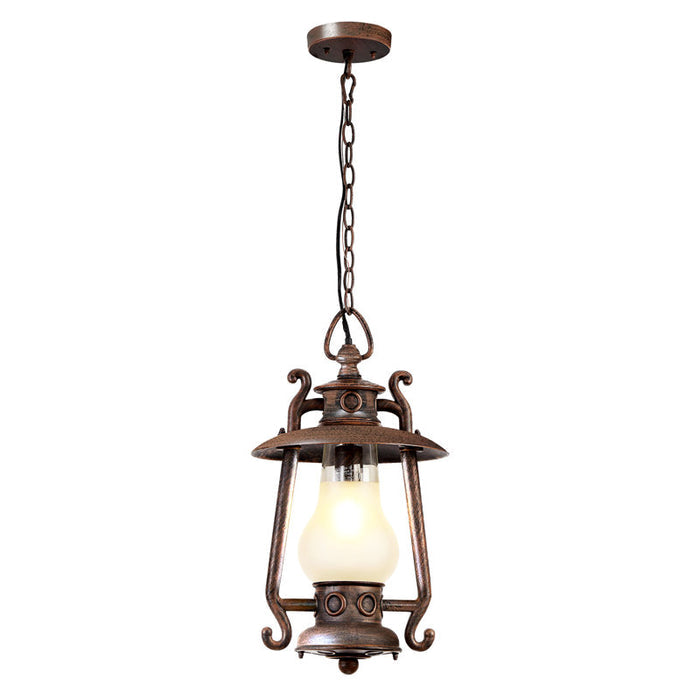 Rosalie Black 1 - Lanterne suspendue d'extérieur réglable de 20,5 cm de hauteur