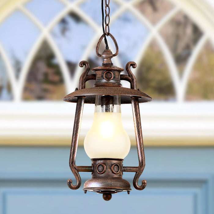 Rosalie Black 1 - Lanterne suspendue d'extérieur réglable de 20,5 cm de hauteur