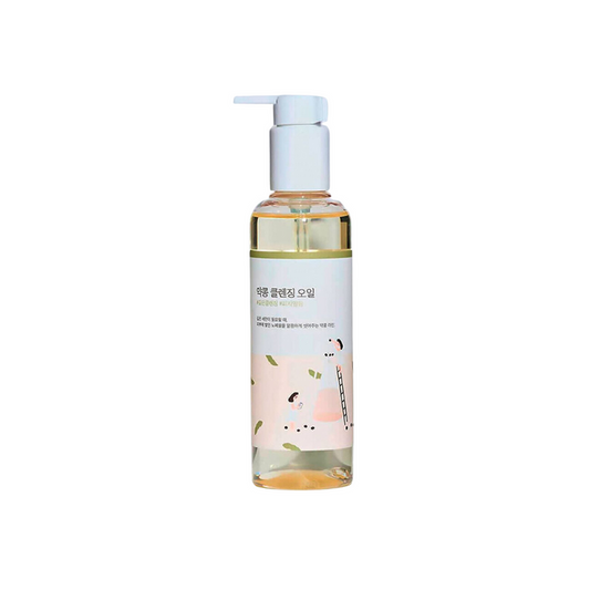 ROUND LAB Soybean Cleansing Oil is a gentle yet effective cleansing oil that melts away makeup and impurities while nourishing the skin. Formulated with Soybean Oil, Sunflower Seed Oil, and Squalane, it hydrates and maintains the skin's moisture barrier. Enriched with Ceramides and botanical oils like Rosemary and Bergamot, this cleansing oil leaves the skin soft, smooth, and refreshed without any greasy residue. Suitable for all skin types, it offers a deep cleanse while keeping the skin balanc