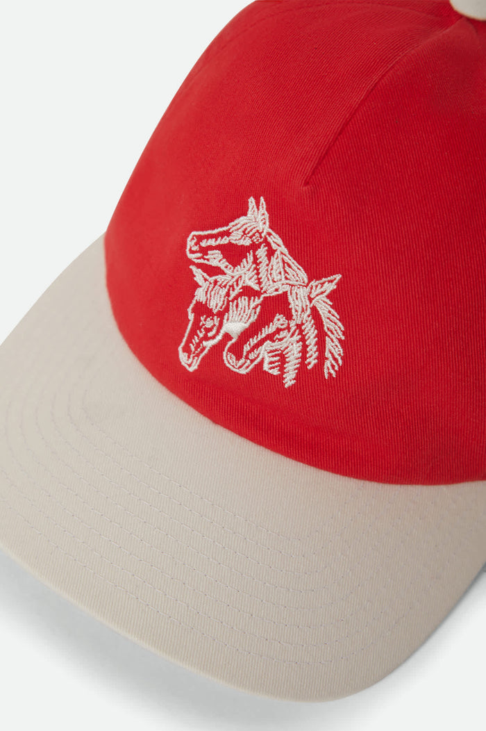 Women's Round Up Adjustable Hat in the color Washed Adrenaline Rush/Whitecap - Additional Laydown image