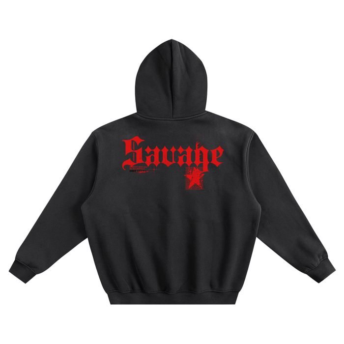 SAVAGE Boxy Hoodie - Memento Mori Clothing