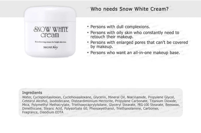 Secret Key Snow White Cream 50g