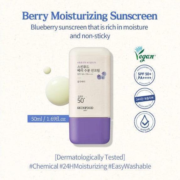 [SKINFOOD] Berry Moisturizing Sun Cream SPF 50+ PA++++ 50ml - Ballagrio