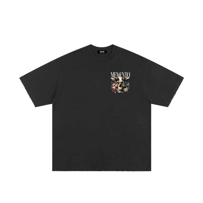 Skull Garden Heavyweight Hand-frayed T-Shirt - Memento Mori Clothing