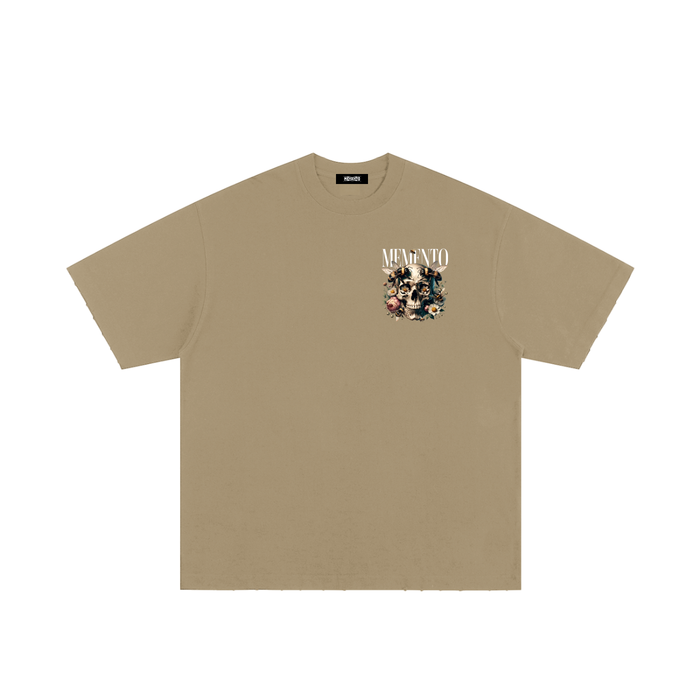 Skull Garden Heavyweight Hand-frayed T-Shirt - Memento Mori Clothing