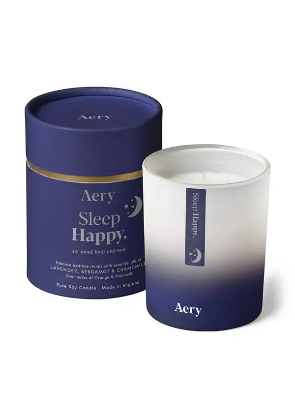Sleep Happy Scented Candle - Lavender Bergamot and Chamomile - Aery Living