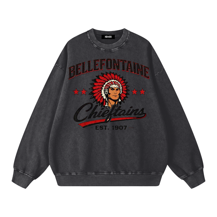 Snow Washed Oversized Sweatshirt - Memento Mori Clothing