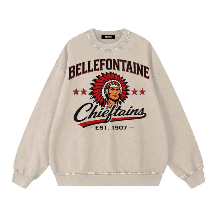 Snow Washed Oversized Sweatshirt - Memento Mori Clothing