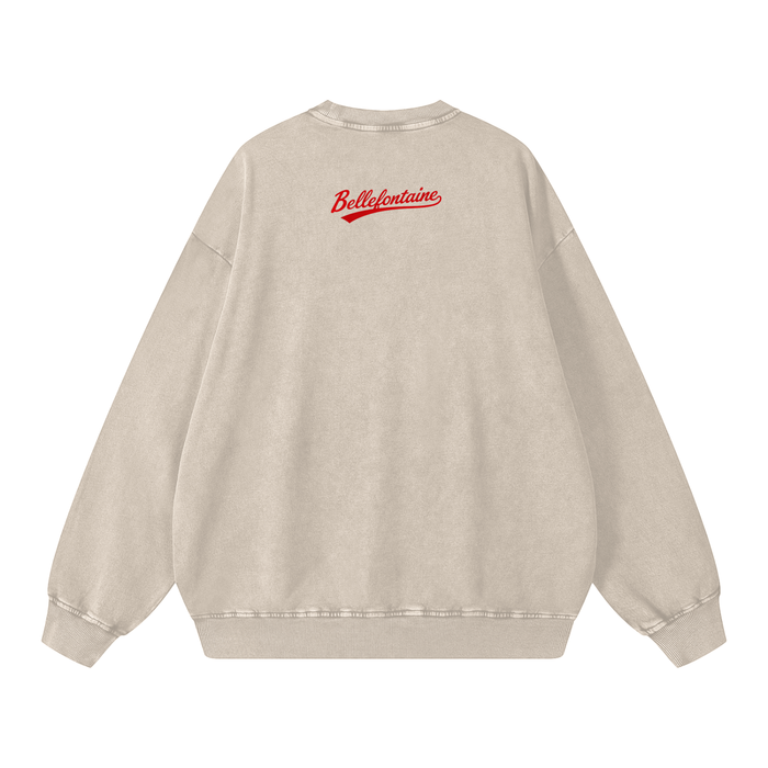 Snow Washed Oversized Sweatshirt - Memento Mori Clothing