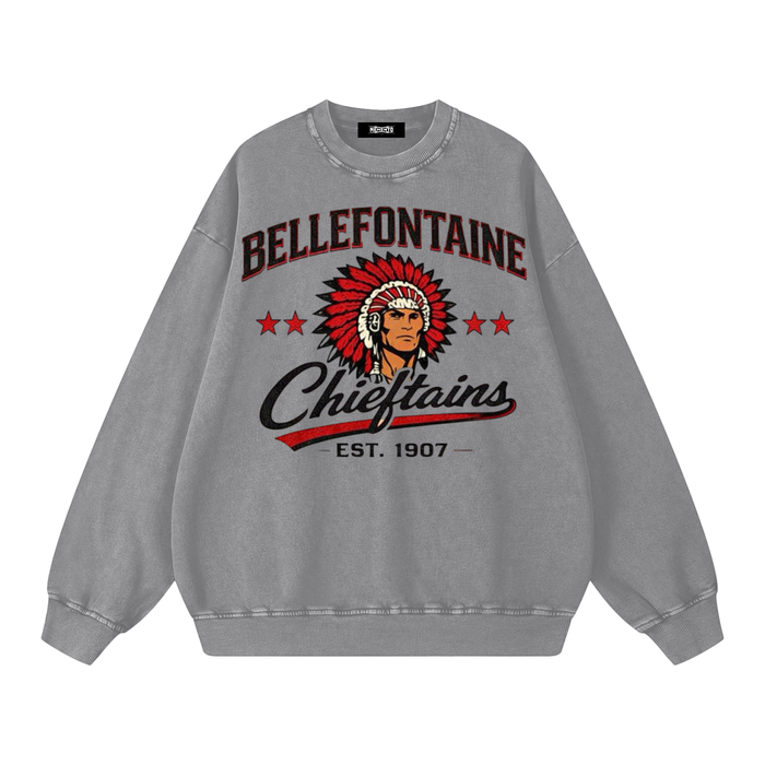 Snow Washed Oversized Sweatshirt - Memento Mori Clothing