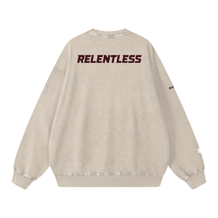 Snow Washed Oversized Sweatshirt - Memento Mori Clothing
