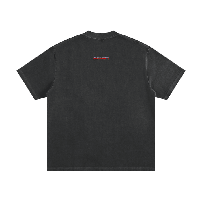 Stallion Heavyweight Vintage Washed Frayed T-Shirt - Memento Mori Clothing
