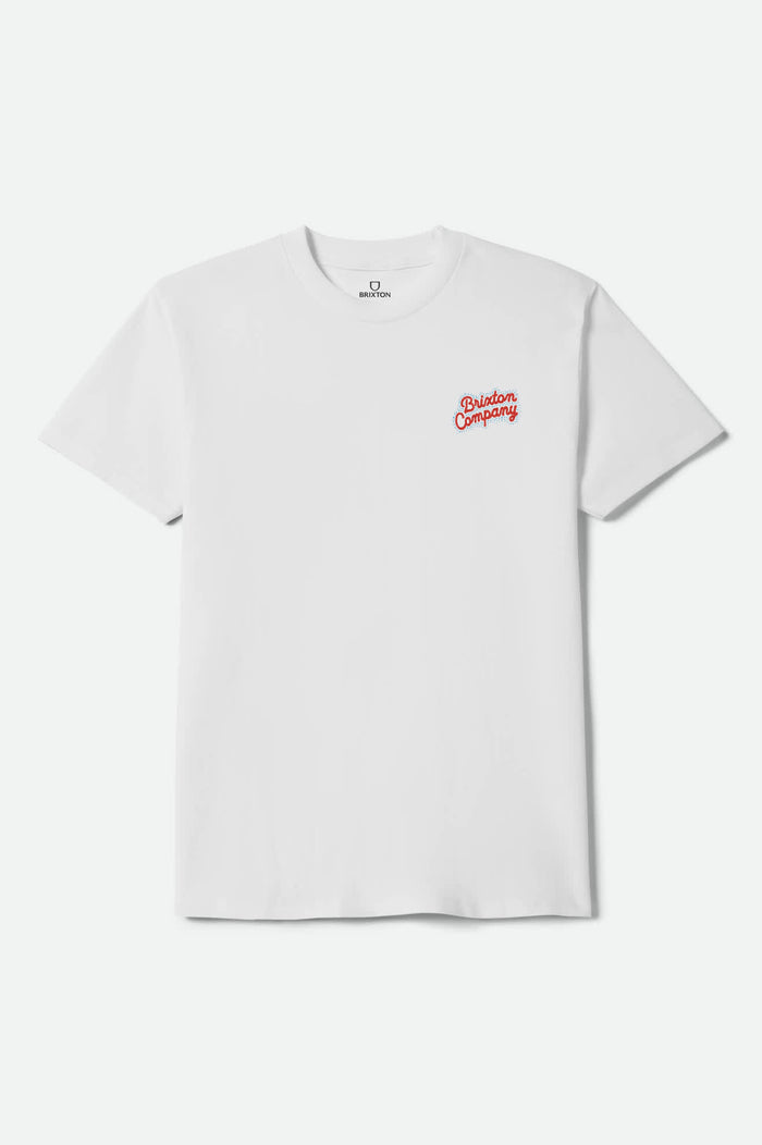 Men's Stay Awhile Short Sleeve Shirt in the color White - Front Product View