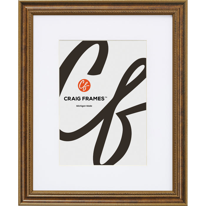 Stratton .75", Matted Ornate Bronze Picture Frame