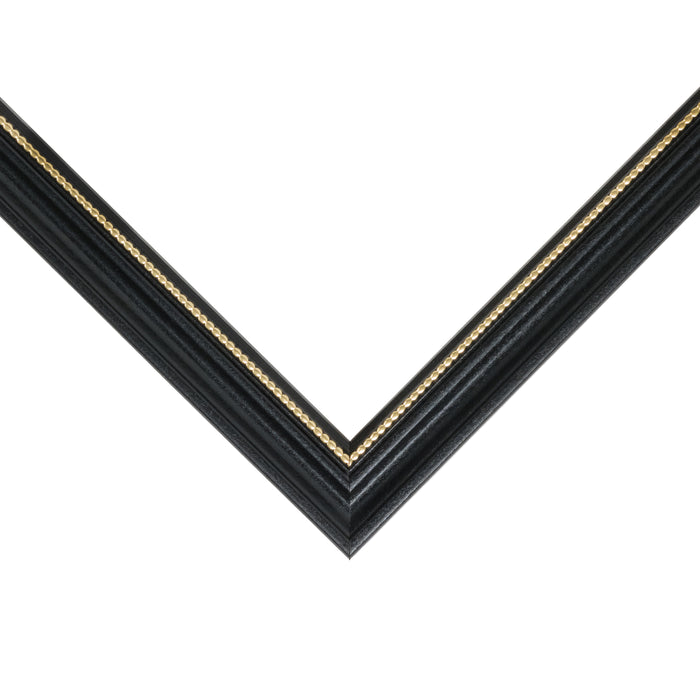 Stratton .75", Ornate Black and Gold Picture Frame