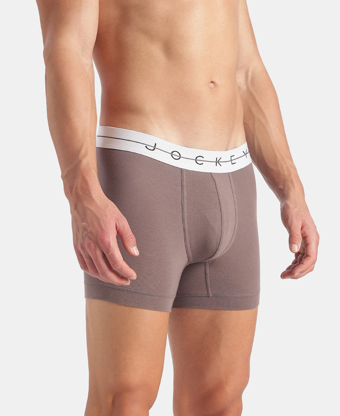 Super Combed Cotton Elastane Stretch Solid Trunk with Ultrasoft Waistband - Roan Rouge & Plum Truffle (Pack of 2)