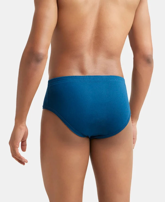 Super Combed Cotton Rib Solid Brief with StayFresh Treatment - Poseidon-4