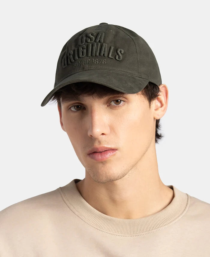 Super Combed Cotton Solid Cap with Adjustable Back Closure - Olive