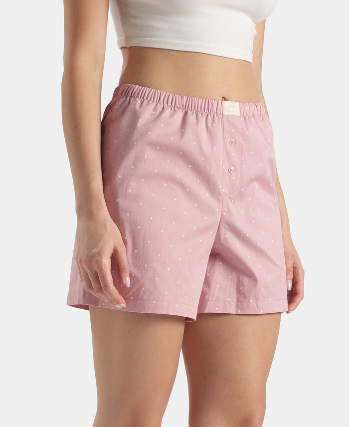 Super Combed Cotton Woven Twill Fabric Relaxed Fit Shorts with Side Pockets - Lily Pad & Zephyr (Pack of 2)