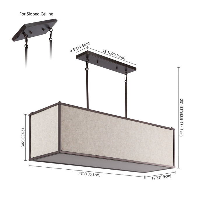 Suspension Amberson 4 - Carrée/Rectangle