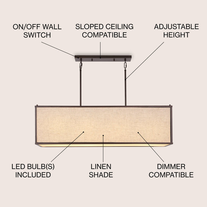 Suspension Amberson 4 - Carrée/Rectangle