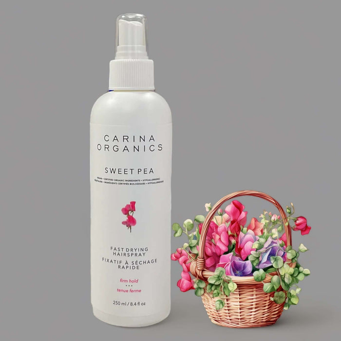 Sweet Pea Fast Drying Hair Spray 250ml - Carina Organics